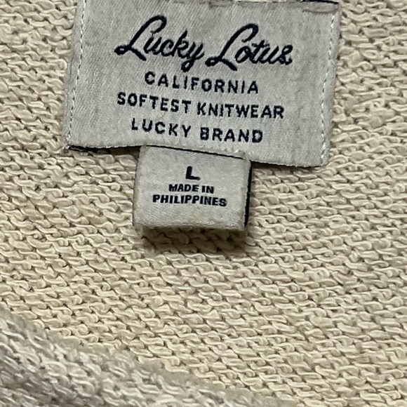 Lucky Brand Lucky Lotus Softest Fleece Moto Jacket Cropped Asymmetric Zip Front - Picture 6 of 6